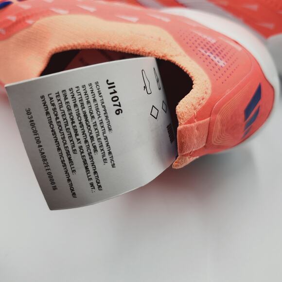 Mens Sz 9.5 Adidas Soccer Cleats Predator Elite Laceless FG White Orange JI1076 main image 5